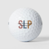SLP-Sprachpathologe Retro Golfball (Vorderseite)