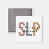 SLP-Sprachpathologe Retro Magnet (Vorderseite/Rückseite)