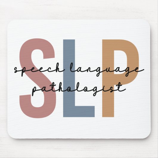 SLP-Sprachpathologe Retro Mousepad (Vorne)