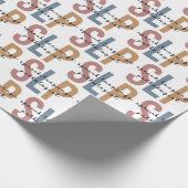 SLP-Sprachpathologe Retro-Muster Geschenkpapier (Ecke)