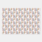 SLP-Sprachpathologe Retro-Muster Geschenkpapier Set (Vorderseite 2)