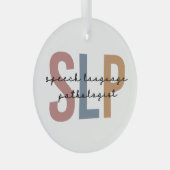 SLP-Sprachpathologe Retro Ornament Aus Glas (Vorderseite Rechts)