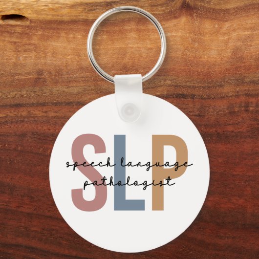 SLP-Sprachpathologe Retro Schlüsselanhänger (Rückseite)