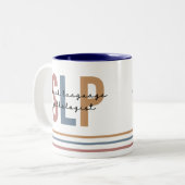 SLP-Sprachpathologe Retro Zweifarbige Tasse (Vorderseite Links)