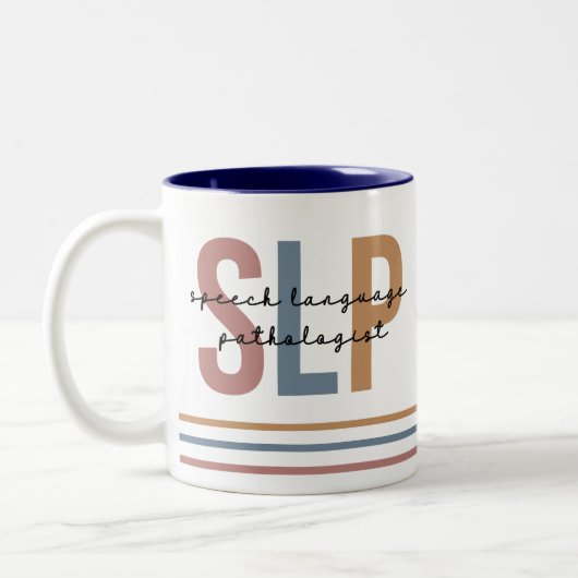 SLP-Sprachpathologe Retro Zweifarbige Tasse (Links)