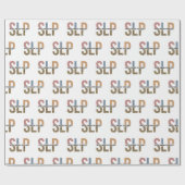 SLP-Sprecher Pathologe Leopard Print Typografy Geschenkpapier (Flach)