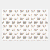 SLP-Sprecher Pathologe Leopard Print Typografy Geschenkpapier Set (Vorderseite)