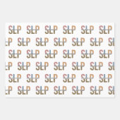 SLP-Sprecher Pathologe Leopard Print Typografy Geschenkpapier Set (Vorderseite 2)