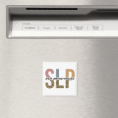 SLP-Sprecher Pathologe Leopard Print Typografy Magnet (In Situ (Geschirrspüler))