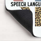 SLP-Sprecher Pathologe Leopard Print Typografy Mousepad (Ecke)