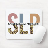 SLP-Sprecher Pathologe Leopard Print Typografy Mousepad (Mit Mouse)