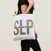 SLP-Sprecher Pathologe Leopard Print Typografy Tasche (Von Nahem)