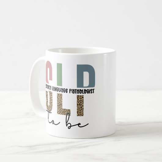SLP to be - Future Speech Language Pathologe Gesch Kaffeetasse (Vorderseite Links)