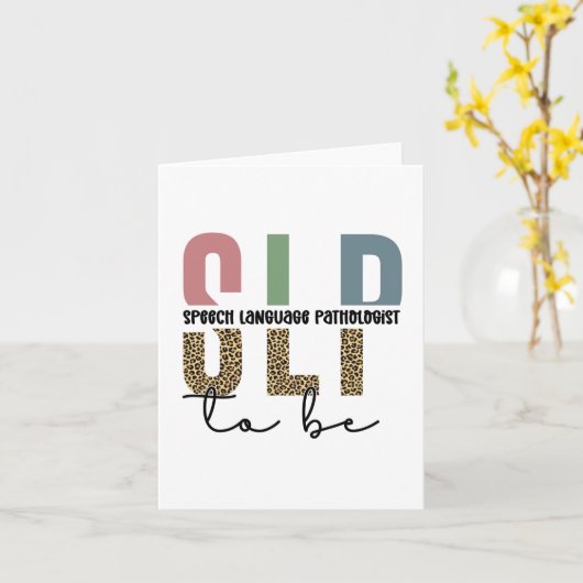 SLP to be - Future Speech Language Pathologe Gesch Karte (Gelbe Blume)