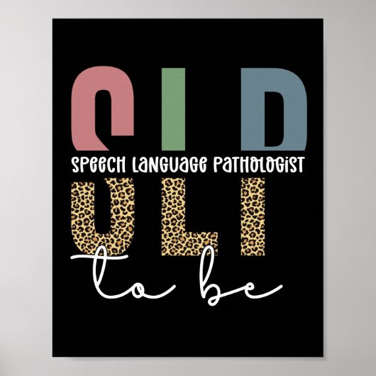 SLP to be - Future Speech Language Pathologe Gesch Poster (Vorne)