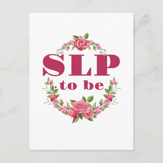 SLP to Be Future Speech Pathologe Postkarte (Vorderseite)