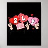 Slp Valentine's Day Speech Language Pathologist St Poster (Vorne)