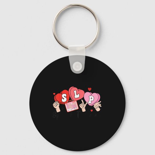 Slp Valentine's Day Speech Language Pathologist St Schlüsselanhänger (Vorderseite)
