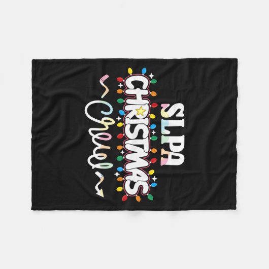 Slpa Christmas Crew Speech Pathology Istant Xma  Fleecedecke (Vorderseite (Horizontal))