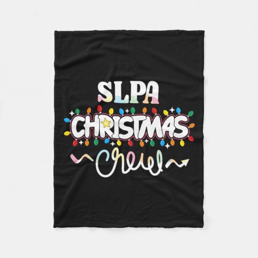 Slpa Christmas Crew Speech Pathology Istant Xma  Fleecedecke (Vorderseite)