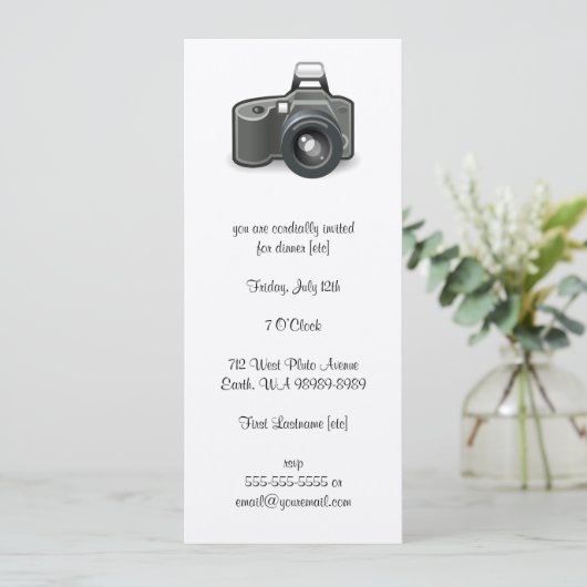 SLR-Kamera Einladung (Stehend Vorderseite)