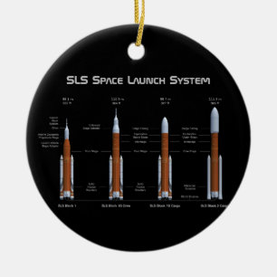 SLS Space Launch System Keramik Ornament
