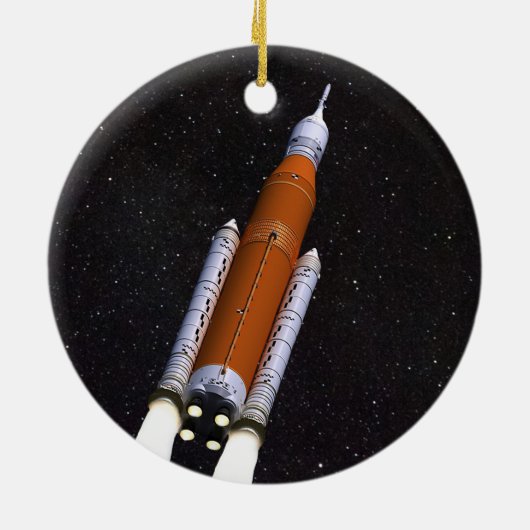 SLS Space Launch System Keramik Ornament (Hinten)