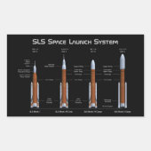 SLS Space Launch System Rechteckiger Aufkleber (Vorderseite)