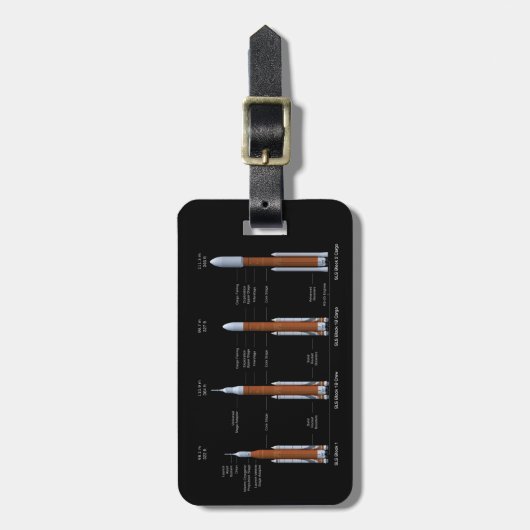 SLS Space Launch System Rockets Gepäckanhänger (Vorderseite vertikal)