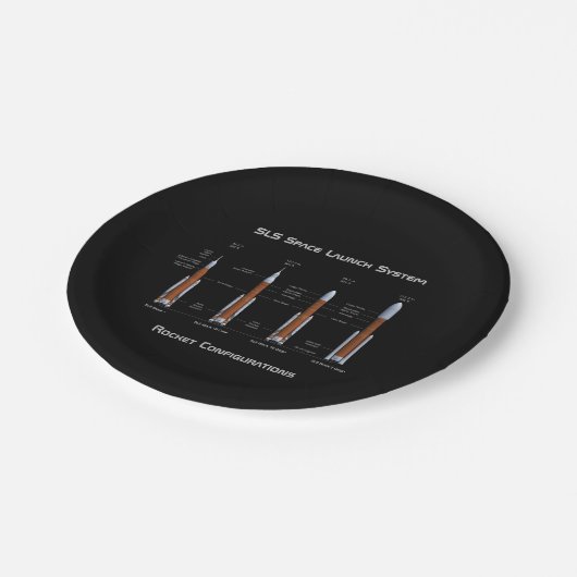 SLS Space Launch System Rockets Pappteller (Schrägansicht)