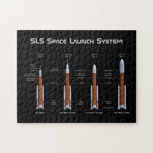 SLS Space Launch System Rockets Puzzle (Horizontal)