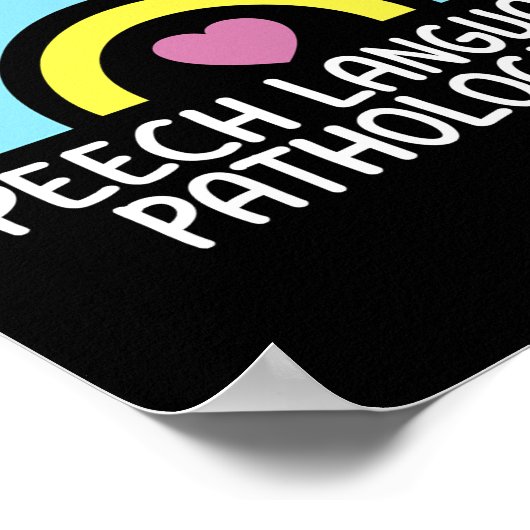 SLT Speech Language Pathologist Speech Therapy Poster (Ecke)