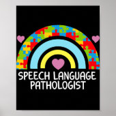 SLT Speech Language Pathologist Speech Therapy Poster (Vorne)