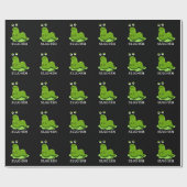 Slug Funny Sluggish Slug Pun Dark BG Geschenkpapier (Flach)