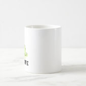 Slug Life Funny Green Slug Puff Kaffeetasse (Mittel)
