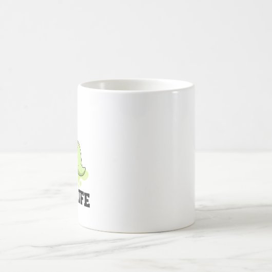 Slug Life Funny Green Slug Puff Kaffeetasse (Mittel)