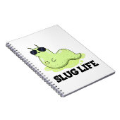 Slug Life Funny Green Slug Puff Notizblock (Rechte Seite)
