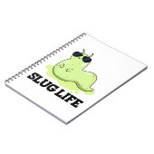 Slug Life Funny Green Slug Puff Notizblock (Linke Seite)