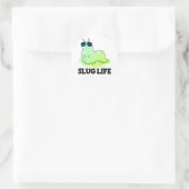 Slug Life Funny Green Slug Puff Runder Aufkleber (Tasche)