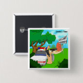 Slug Traffic Polizist Funny Button (Vorne & Hinten)