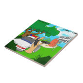 Slug Traffic Polizist Funny Fliese (Seite)