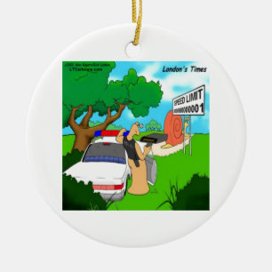 Slug Traffic Polizist Funny Keramik Ornament