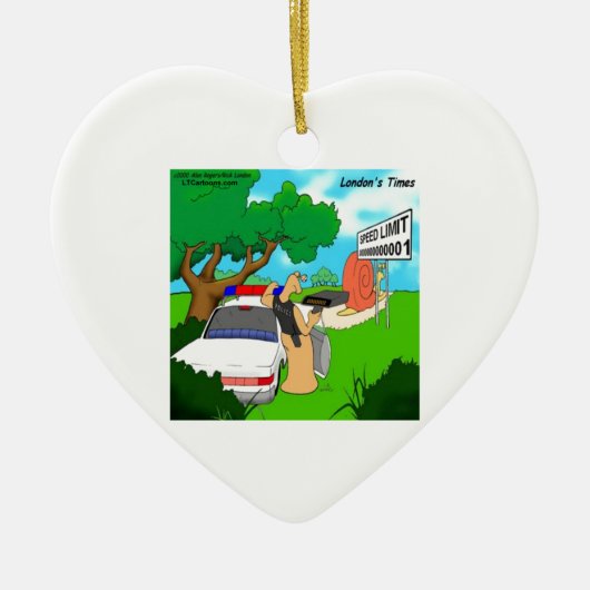 Slug Traffic Polizist Funny Keramik Ornament (Vorne)