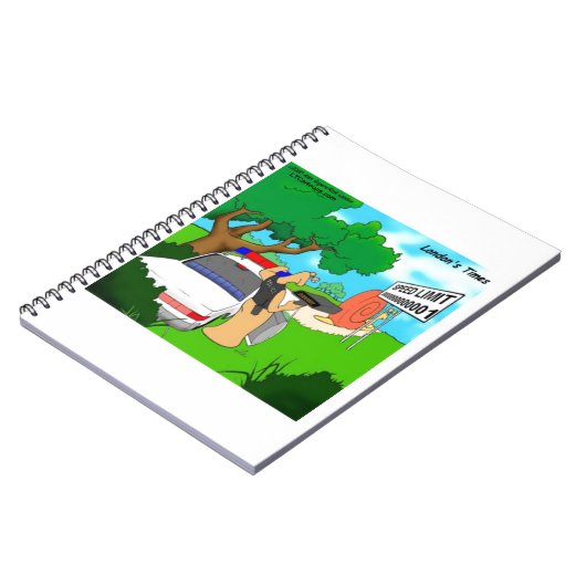 Slug Traffic Polizist Funny Notizblock (Linke Seite)