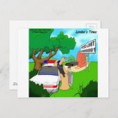 Slug Traffic Polizist Funny Postkarte (Vorne/Hinten)