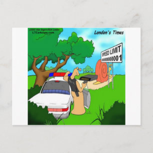 Slug Traffic Polizist Funny Postkarte