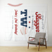 Slugger Baseball 2nd Birthday Photo Backdrop Wandteppich (Beispiel (Horizontal))