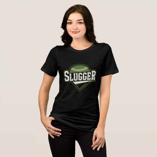 Slugger Baseball Emblem Tri-Blend Shirt (Vorderseite voll)