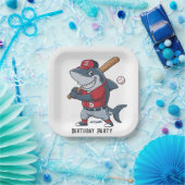 Slugger Shark Birthday Bash Pappteller (Party)