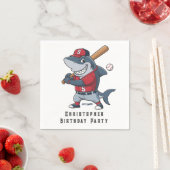 Slugger Shark Birthday Bash Serviette (Beispiel)